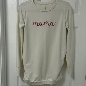 Isabel Maternity by Ingrid & Isabel Cream MAMA Sweatshirt - size XS